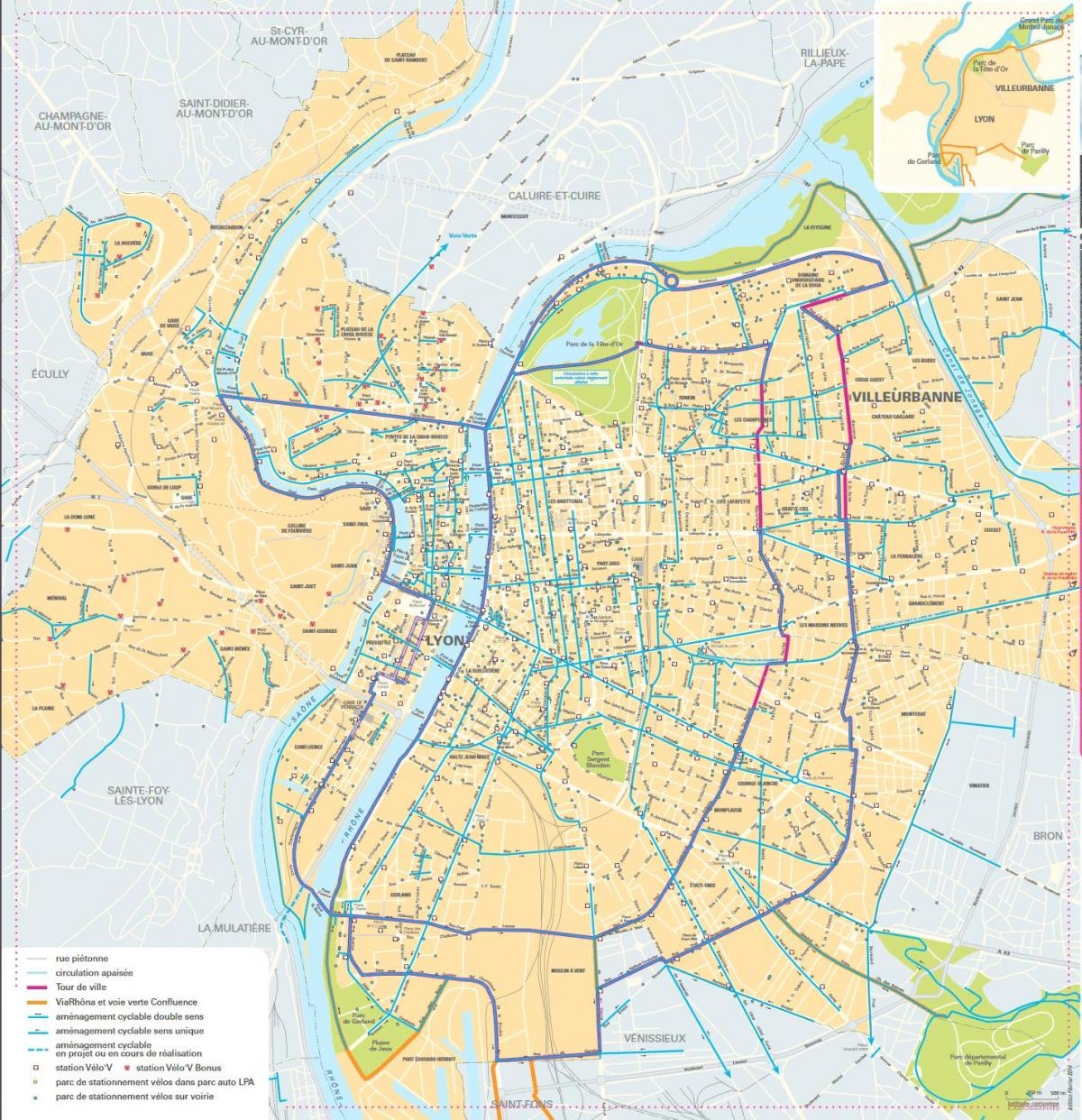 mapa de Lyon moto