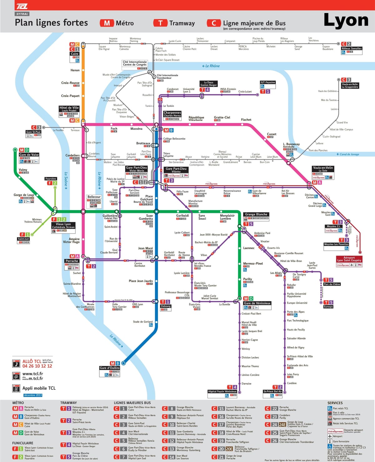 Lyon trânsito mapa