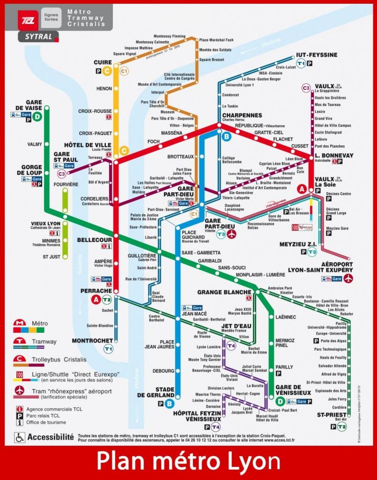 mapa de Lyon tlc