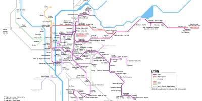 Mapa de rhône express Lyon
